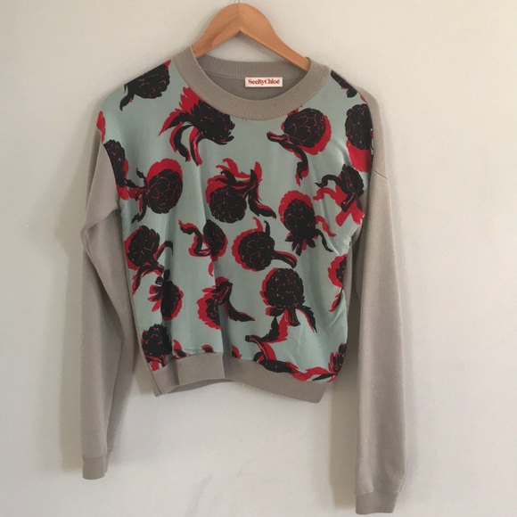 Silk printed artichoke see by Chloe jumper - Picture 4 of 6